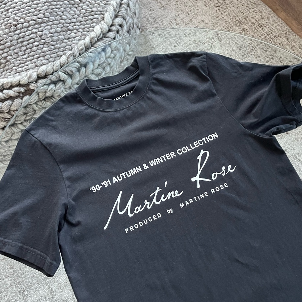 Martine Rose Black Logo Graphic T-Shirt Sz XS - Picture 15 of 17